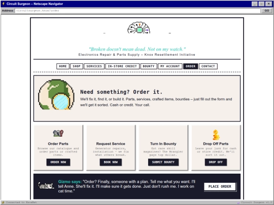 order screenshot