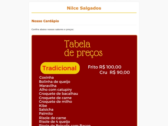 Salgados screenshot