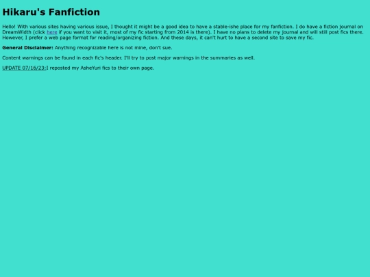 fanfic/fanficmainpage screenshot