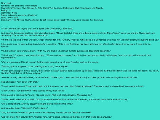 fanfic/half screenshot