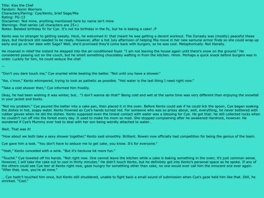 fanfic/kissthechef screenshot