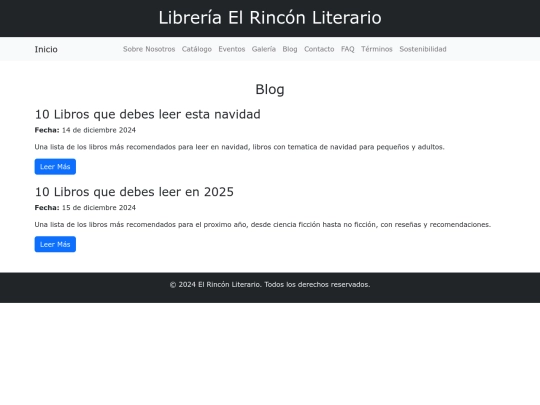 Blog screenshot