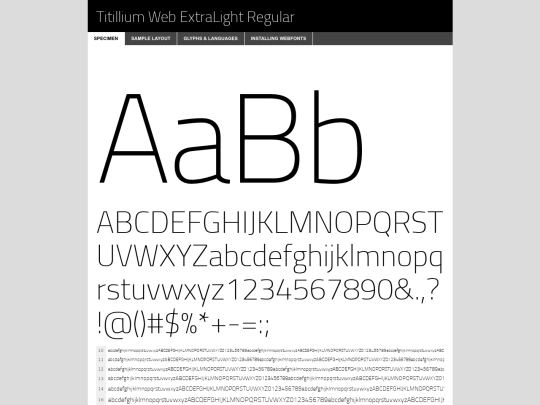 lito_fonts/Titillium/webfontkit-20230119-082306/titilliumweb-extralight-demo screenshot