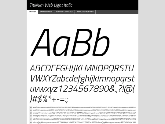 lito_fonts/Titillium/webfontkit-20230119-082306/titilliumweb-lightitalic-demo screenshot