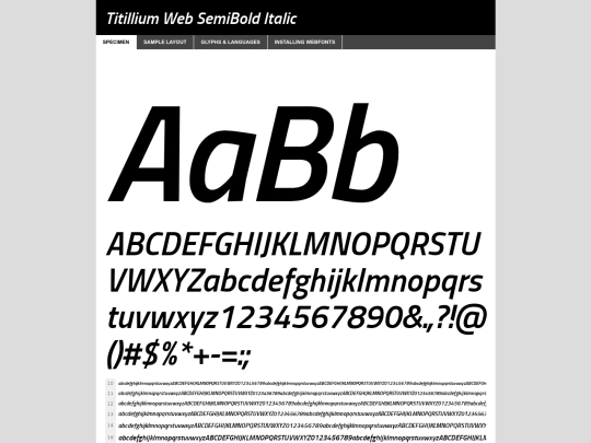 lito_fonts/Titillium/webfontkit-20230119-082306/titilliumweb-semibolditalic-demo screenshot