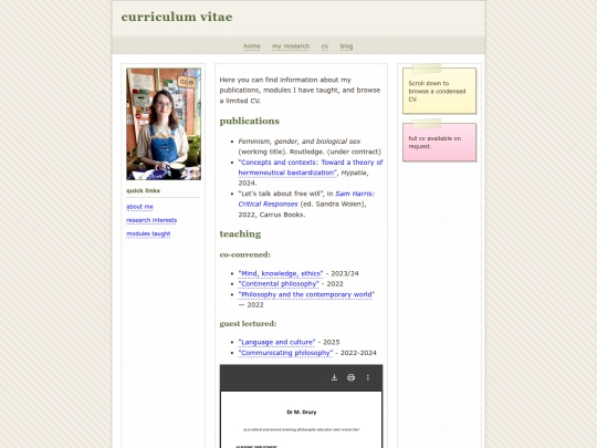 CV screenshot