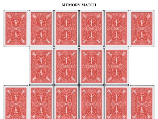 Memorymatchgame screenshot