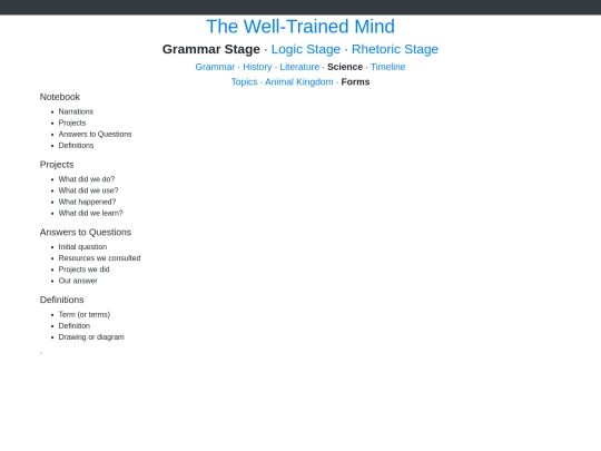 grammar/science/forms screenshot