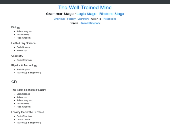 grammar/science/topics screenshot