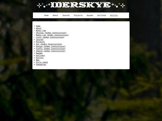 utility/sitemap screenshot