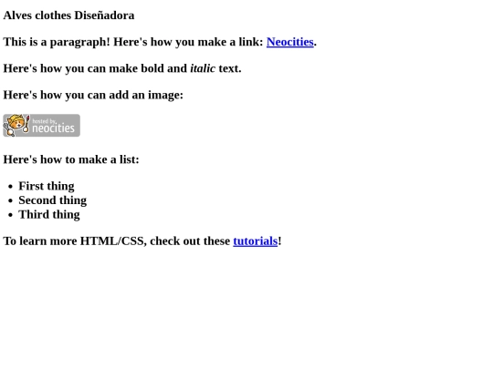 Alvesclothes screenshot