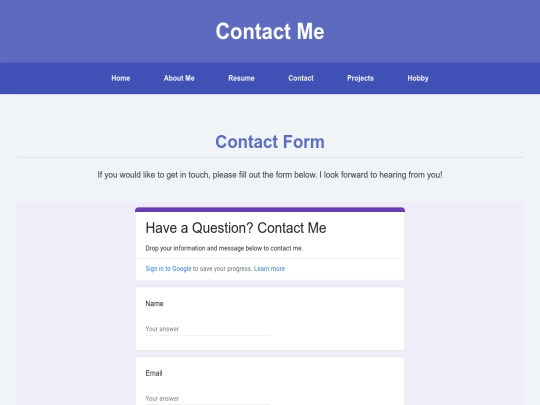 contact screenshot