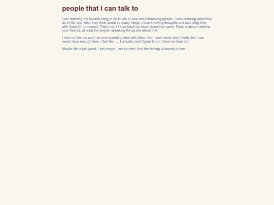 Blogs/people that I can talk to screenshot