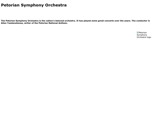 PetoriaSymphonyOrchestra screenshot