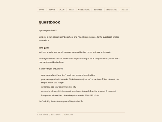 guestbook screenshot
