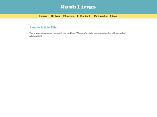 Ramblings screenshot