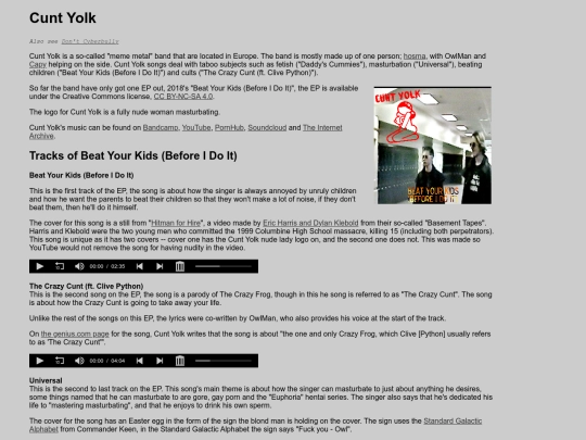 wiki/cuntyolk screenshot