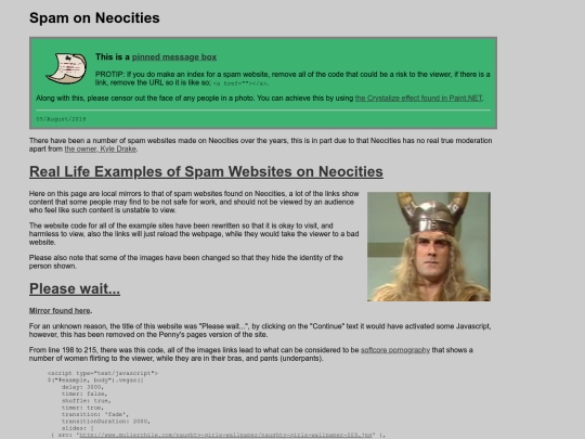 wiki/spam_on_neocities screenshot
