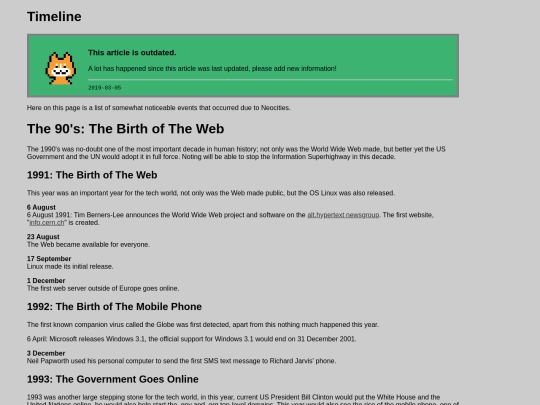 wiki/timeline screenshot