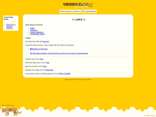 links screenshot