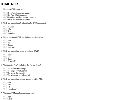 Quiz 1 screenshot
