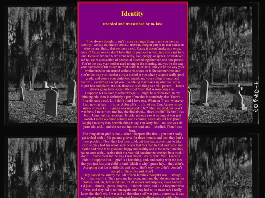 identity screenshot