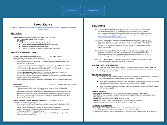 work/resume screenshot