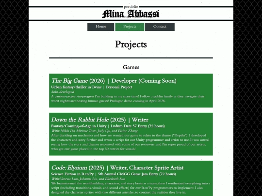 projects screenshot