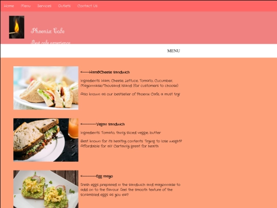 menu screenshot