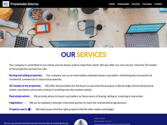 services screenshot