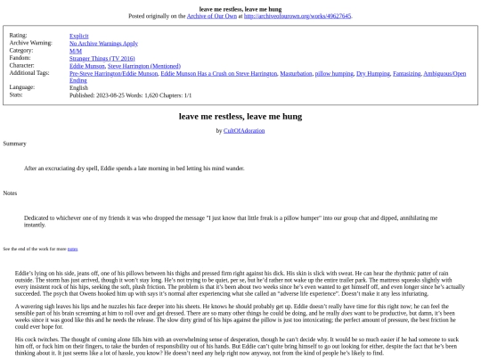 expeerimenting/leave me restless leave screenshot