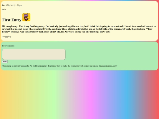 blog/first-entry screenshot