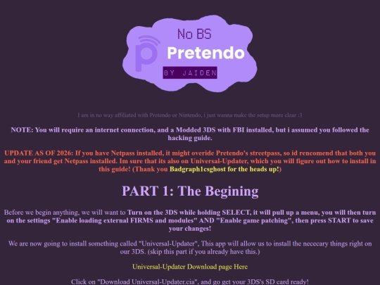 pretendo screenshot