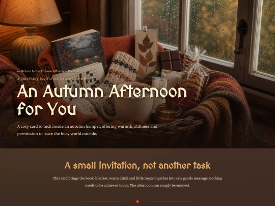 autumn-afternoon-card screenshot