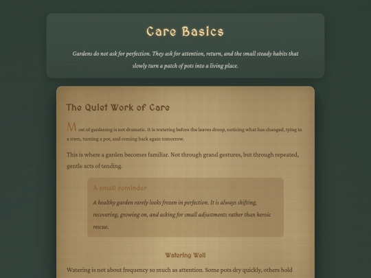 care-basics screenshot