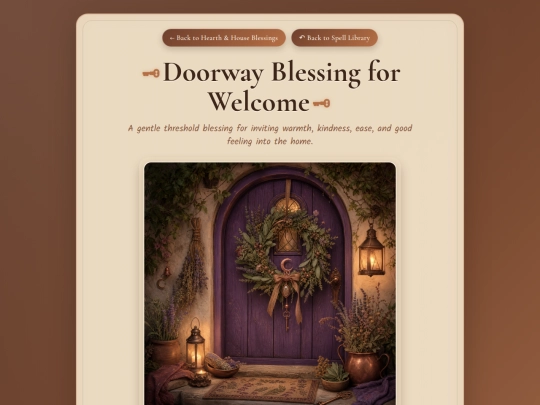 doorway-blessing-welcome screenshot