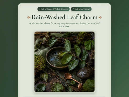rain-washed-leaf-charm screenshot