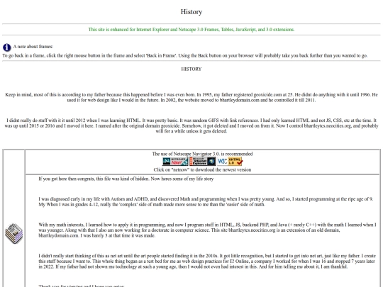 history/welcome screenshot