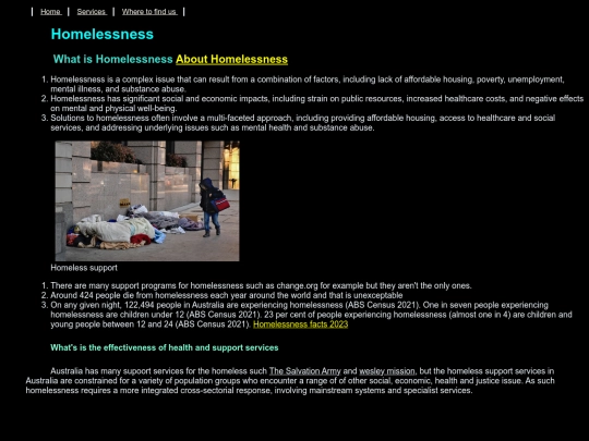 homelessness screenshot
