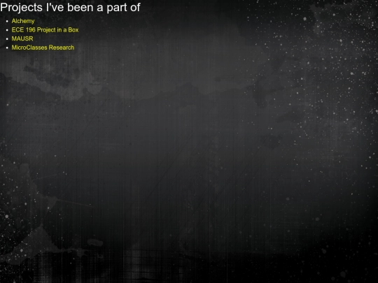 projects screenshot