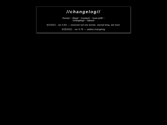 changelog screenshot