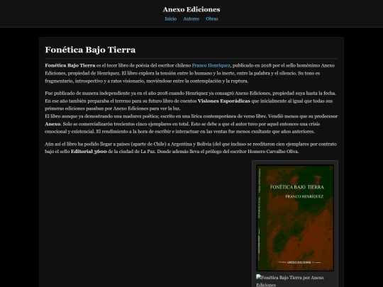 fonticabajotierra screenshot