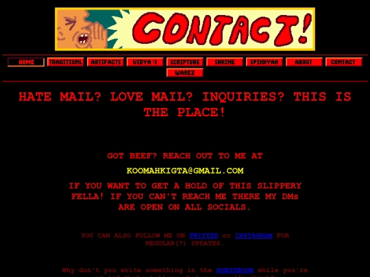 portal-links/contact screenshot