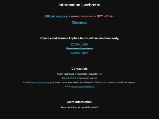 info screenshot