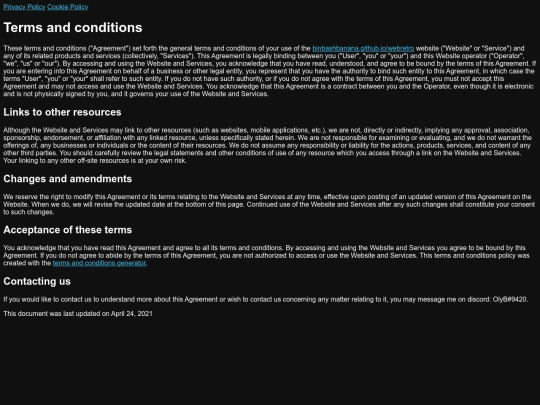 info/tos screenshot