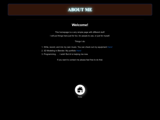 About me screenshot