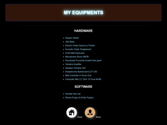 Equipments/Equipment screenshot