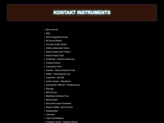 Equipments/Kontakt screenshot