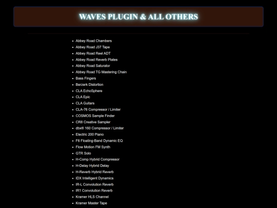 Equipments/WavesList screenshot