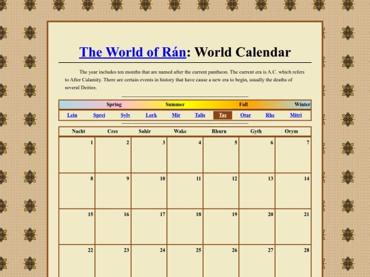 MONTHS/Tas screenshot